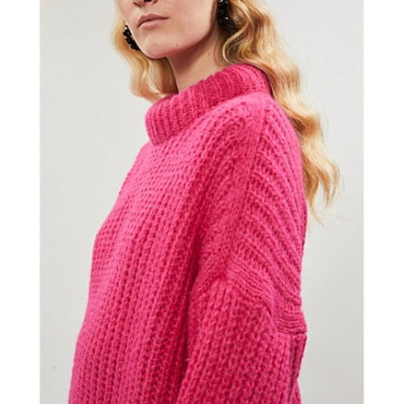 BA&SH Emma Shaker Stitch Alpaca & Mohair Blend Moc - Picture 2 of 2